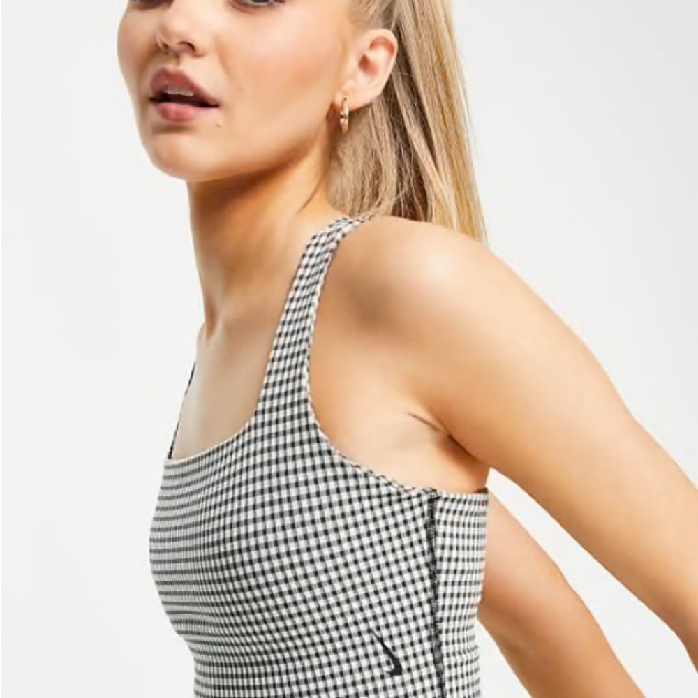 Nike Yoga Cropped Gingham Tank Size 2X